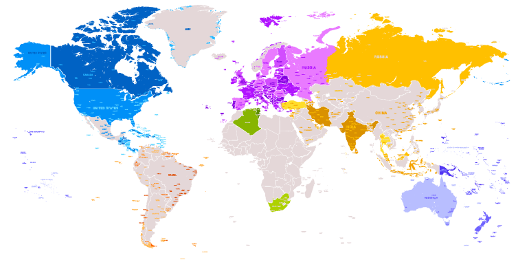 Paesi di attività di Ricerca e selezione di Socialsurf